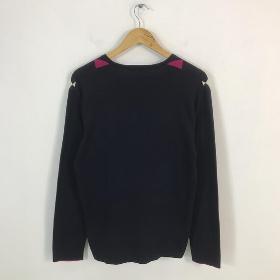 Vintage Burberry Black Label Knitwear V- Neck Style Japan Burberry