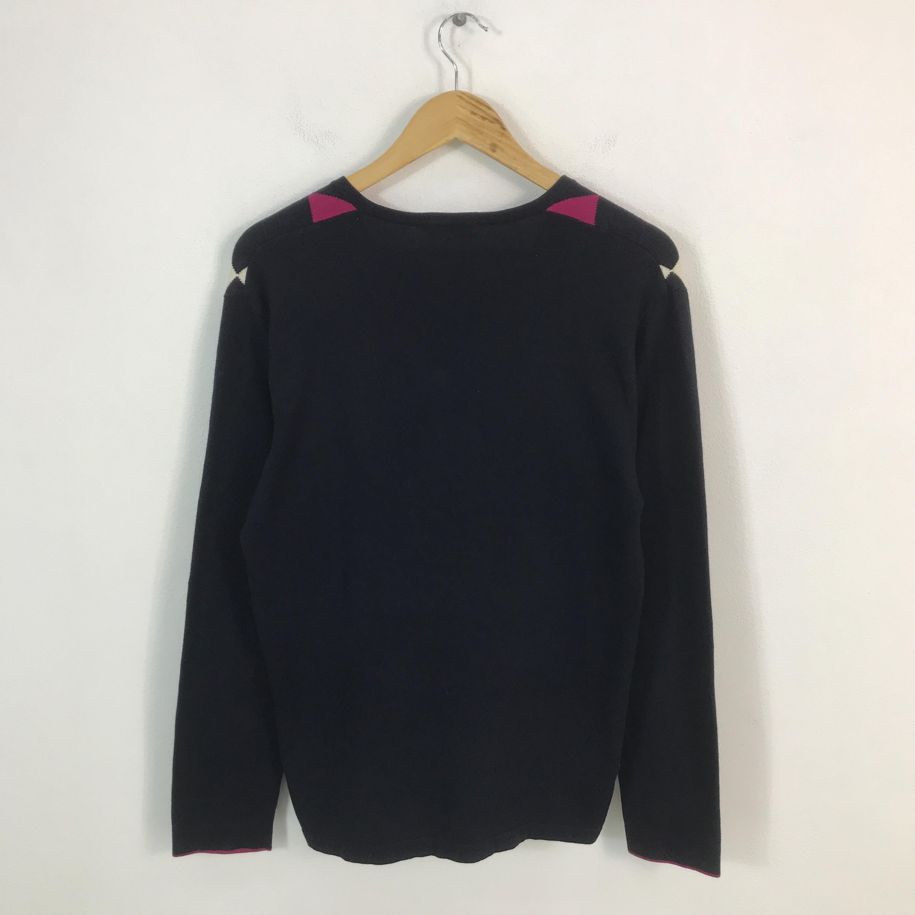 Vintage Burberry Black Label Knitwear V- Neck Style Japan Burberry 