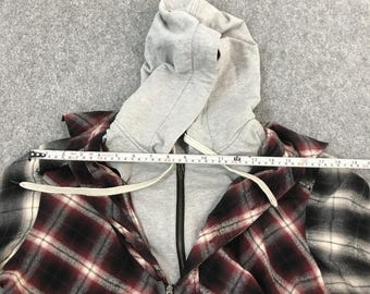Vtg 14th Addiction Tartan Punk Japan Style Double Zipper Jacket