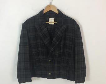 Vintage Y's by Yohji Yamamoto Tartan Wool Oversized jacket