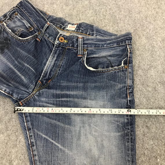 Vtg Edwin distressed patchwork Snake design jean … - image 6