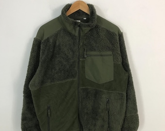 Vintage Uniqlo X Engineered Garments Sherpa Fleece Green Army