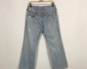 flare true religion light wash bootcut denim jean pants