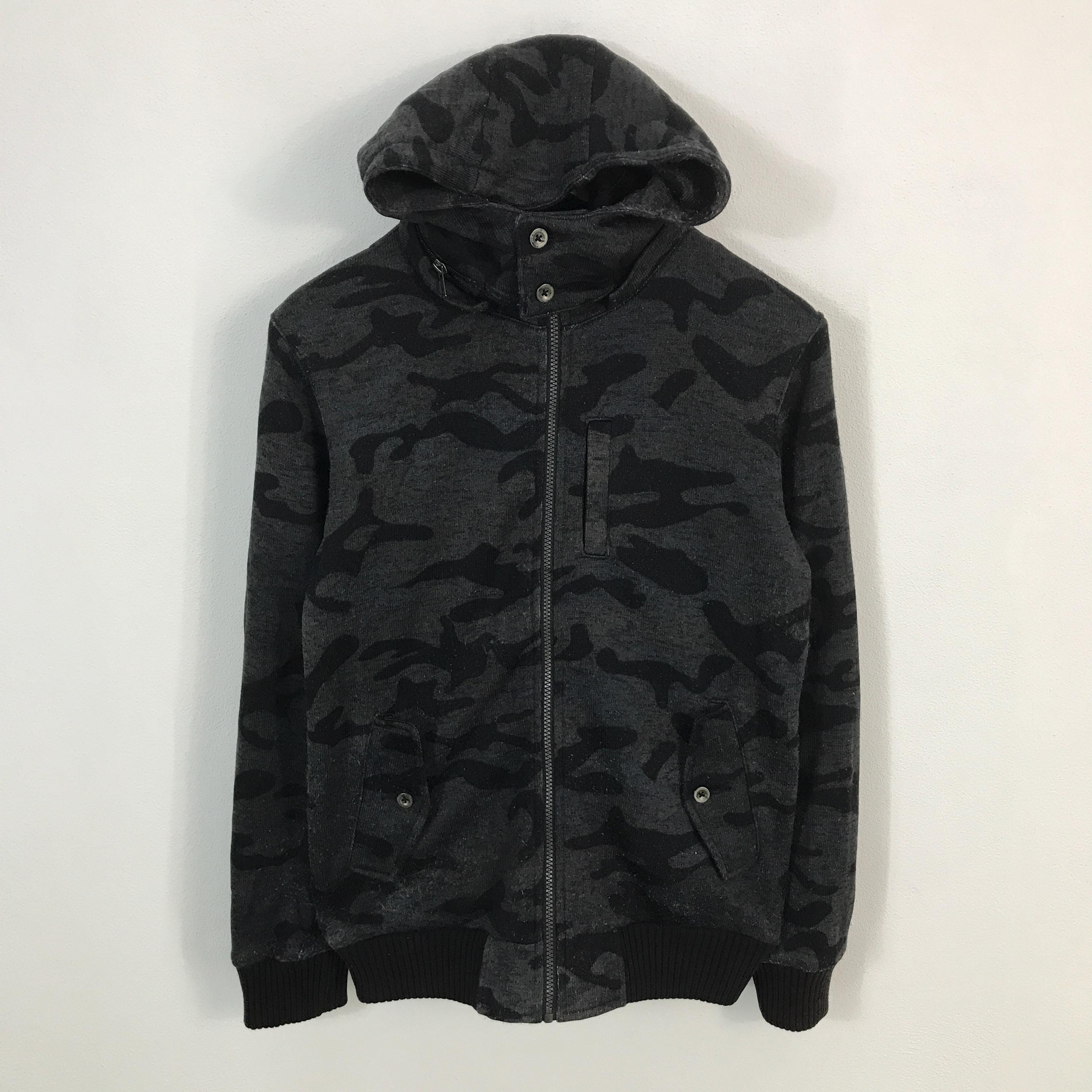 Vtg in the Attic Black Camo Hoodie Jacket - Etsy