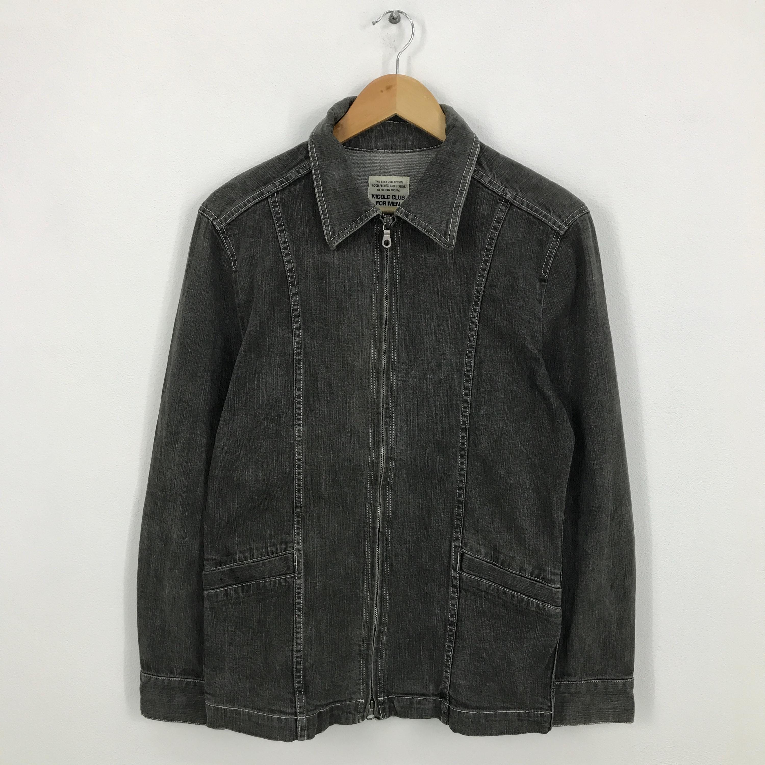 Black Faded Nicole Club for Men Japan Style up Zipper Jacket - Etsy