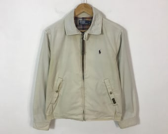 Y2k Polo Ralph Lauren Cream Faded jacket Tartan style