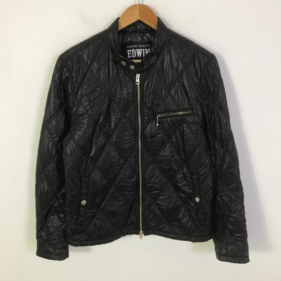 Edwin, vtg edwin quilt black outdoor jacket