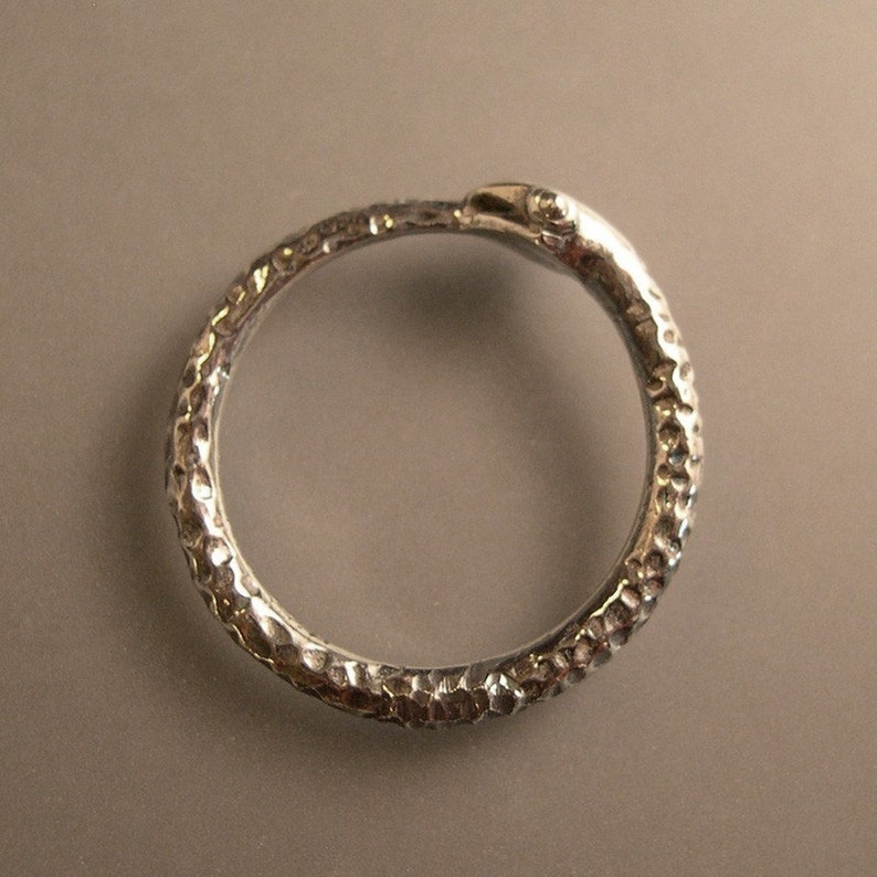 Silver Snake Ring, Ouroboros, Serpant Ring image 3