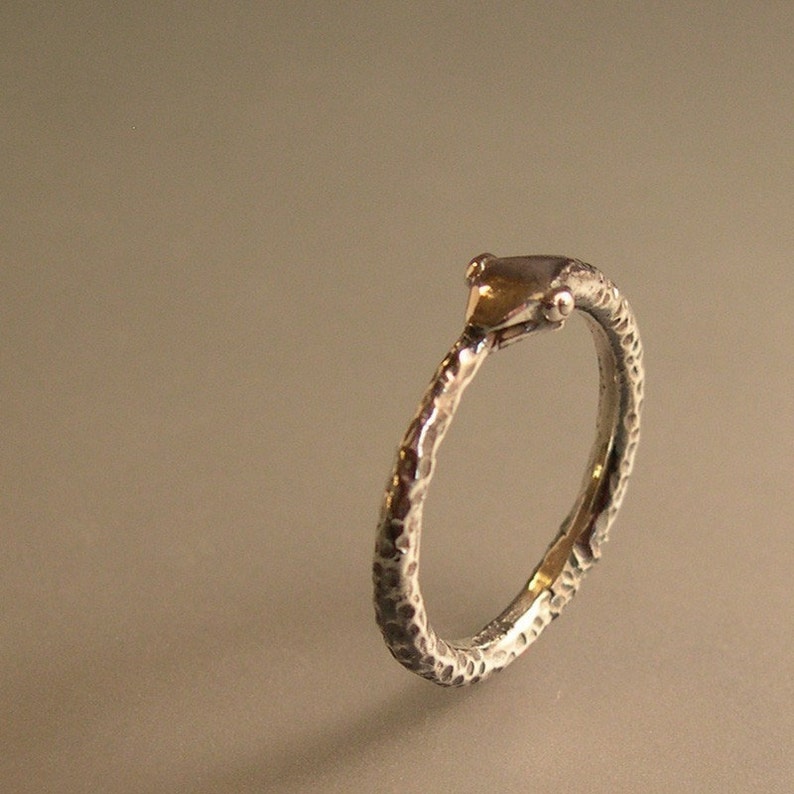 Silver Snake Ring, Ouroboros, Serpant Ring image 2