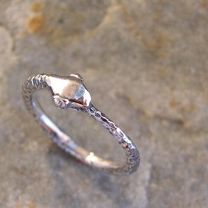 Silver Snake Ring, Ouroboros, Serpant Ring image 4