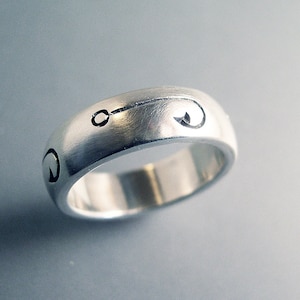 Fish Hook Fishing Ring or Fishing Wedding Band, Fishing Wedding Ring