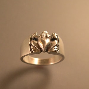 Frog Ring, Frog Prince Ring, Sterling Silver