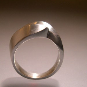 Winding Wave Ring, Ocean Ring, Surfer Ring, Yin Yang Ring, Sterling Silver image 3