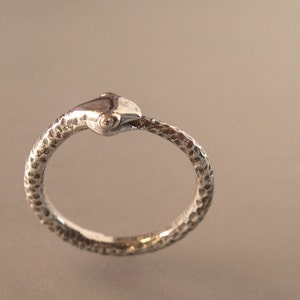 Silver Snake Ring, Ouroboros Ring, Serpant Ring