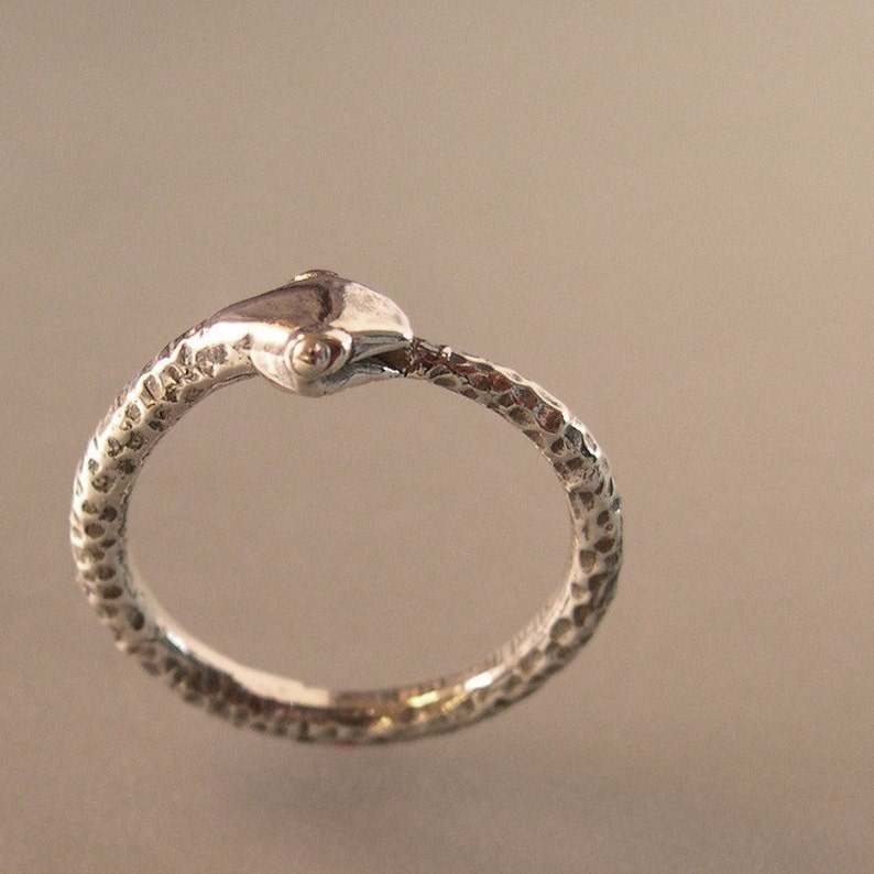 Silver Snake Ring, Ouroboros, Serpant Ring image 1