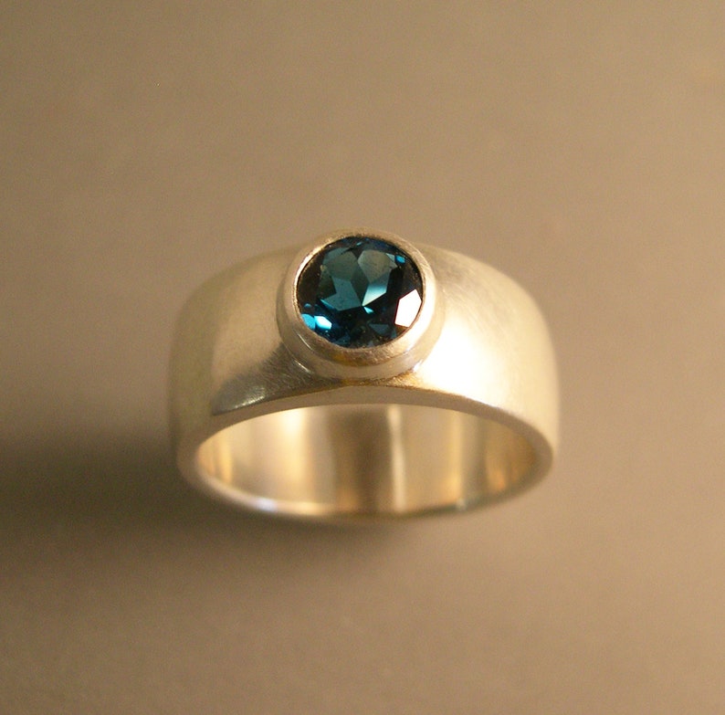 London Blue Topaz Wedding Ring Blue Topaz Wedding Ring Etsy
