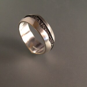 River Ring, River Wedding Band, Sterling Silver image 5