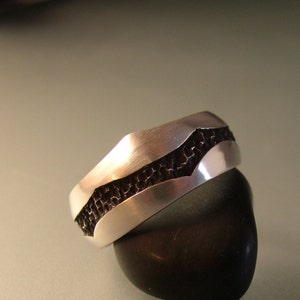 River Ring, River Wedding Band, Sterling Silver image 2