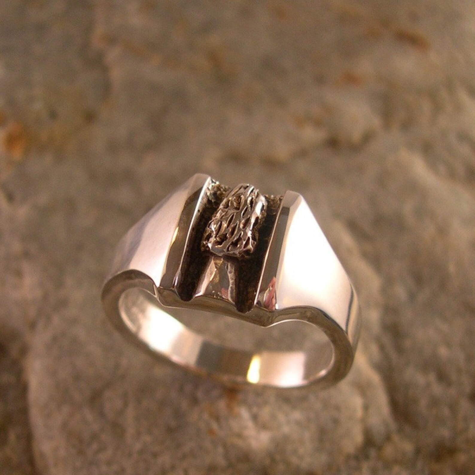 Morel Mushroom Ring Mushroom Ring Morel Jewelry Sterling Etsy
