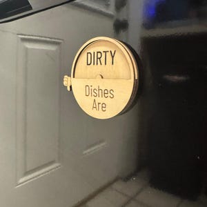 Wooden Dishwasher Magnet - Clean/Dirty Sign - Rustic Kitchen Decor - Handmade Housewarming Gift