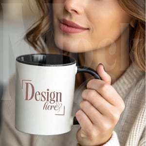 Realistic Black Handle 11oz Mug Template | Simple Mockup, Easy to Customize | Edit in Canva & Photoshop | Add to Cart Now! 25% OFF