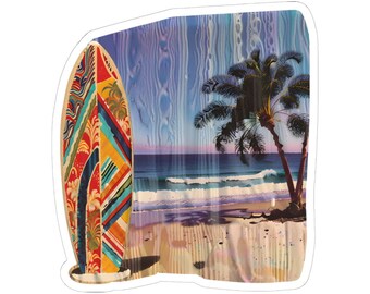 Tropical Surf Sticker
