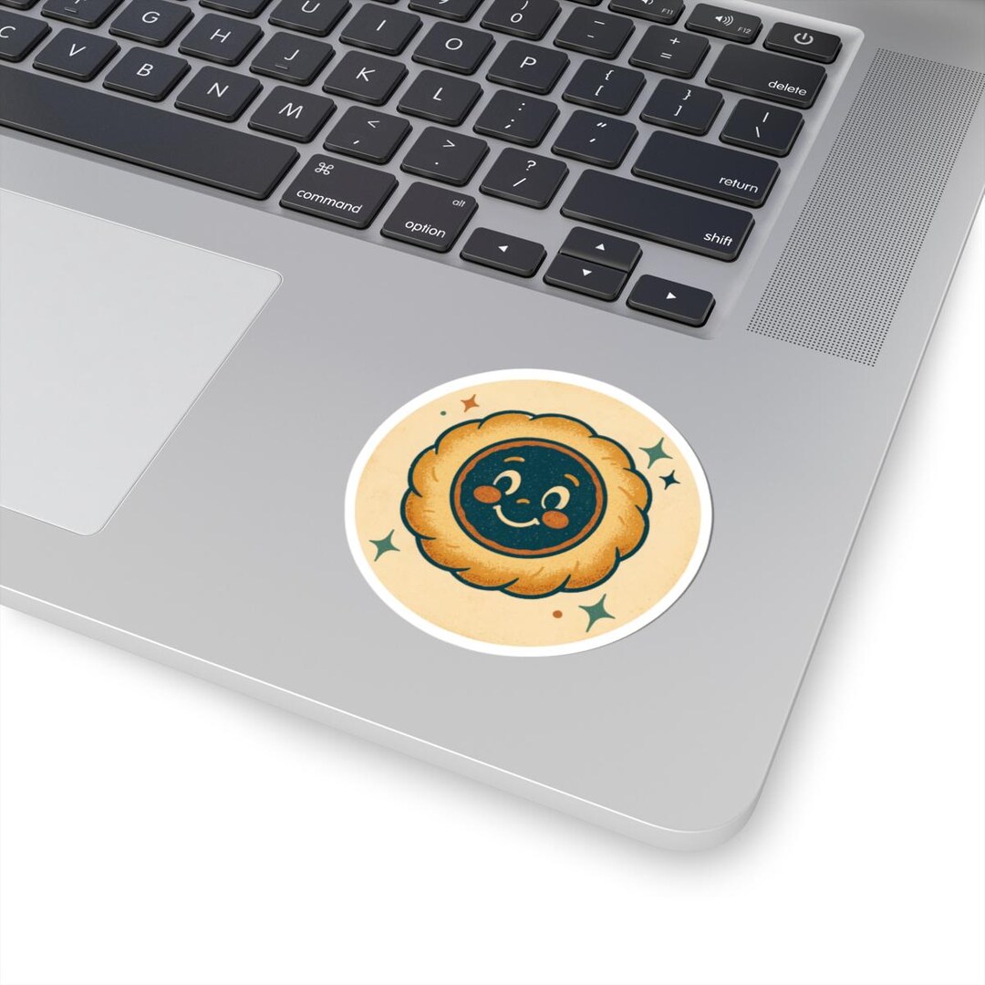 Smiley Poppyseed Kolache Sticker | Pastry Vinyl Decal - Etsy