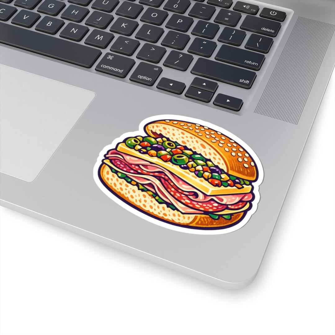 New Orleans Muffuletta, Deluxe Deli Sandwich Sticker | Kiss-cut Sticker ...