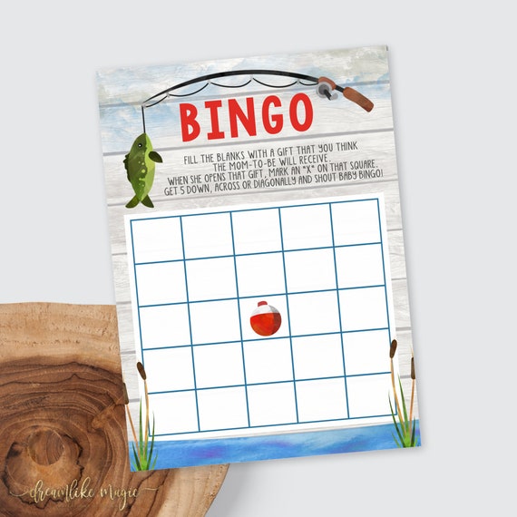 Fishing Baby Shower Printable Bingo Card, Shower Games, Gone Fishing, REEL  Excited Baby Boy Shower, Catch the Joy, It's a Boy Shower 
