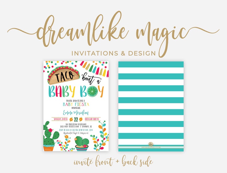 Taco 'bout a Baby Boy Shower Fiesta Invitation Bundle, Printable Editable Template, Diaper Raffle Card, Bring a Book Request Card Inserts image 4