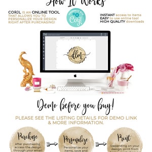 Princess Birthday Invitation, 1st Birthday Party Invite, Editable Invitation Template, Pink and Gold Girl Birthday Invite, Turning One image 4