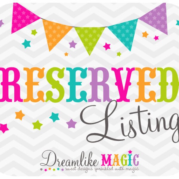 Reserved for Michelle