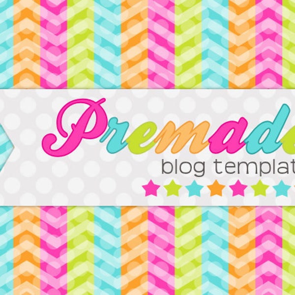 Blogger Template- Chevron Brights Design