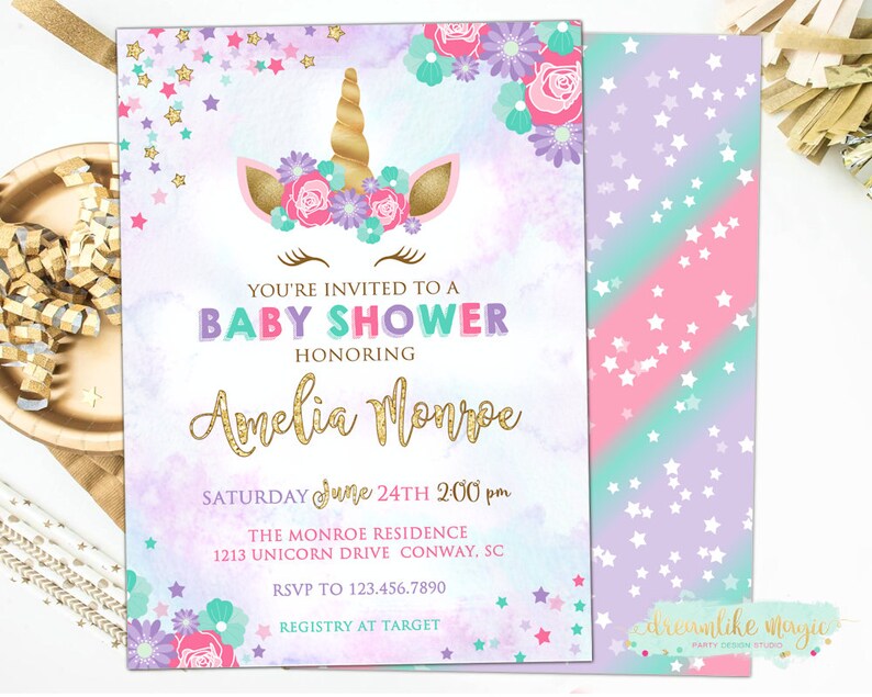 Unicorn Baby Shower Invitation Girl Baby Shower Invite Unicorn Invitation Unicorn Face Magical Unicorn Unicorns Baby Shower Floral Unicorn Baby Shower Invitation Girl Baby Shower Invite Unicorn Invitation Unicorn Face Magical Unicorn Unicorns Baby Shower Floral