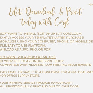 Princess Birthday Invitation, 1st Birthday Party Invite, Editable Invitation Template, Pink and Gold Girl Birthday Invite, Turning One image 3