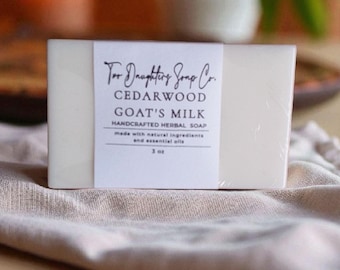 Cedarwood Goat's Milk Bar Soap 3oz.