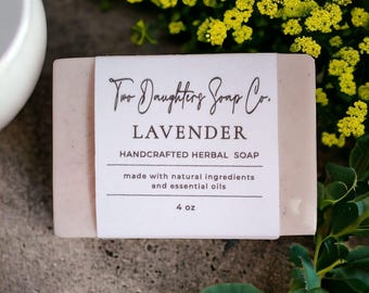 Handmade Lavender Soap Bar: Shea Butter & Purple Clay