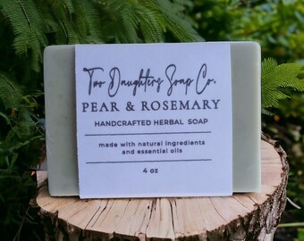 Pear & Rosemary 4oz Bar Soap