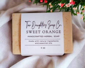 Sweet Orange Handmade Soap: Shea Butter & Turmeric