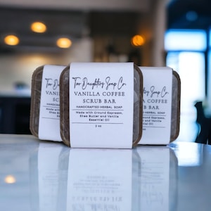 Handcrafted Vanilla Coffee Scrub Bar - Vanilla Coffee Soap - Coffee Soaps - Coffee Soap - Scrub Bars - Natural Soap