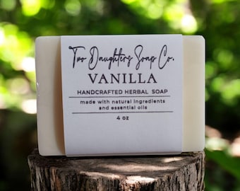 Vanilla Shea Butter Soap: Natural 4oz Bar
