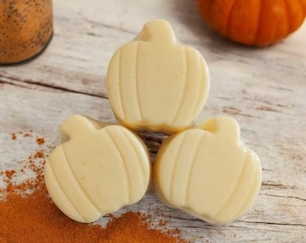 Pumpkin Spice Soap Trio: Handmade Glycerin Soap with Turmeric & Triple Butter, Fall Soaps