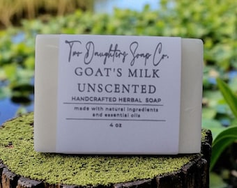Fragrance Free Goat Milk Soap: Handmade Soap, 4oz