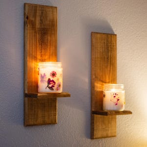 Handcrafted Reclaimed Wood Wall Sconce: Rustic Home Decor