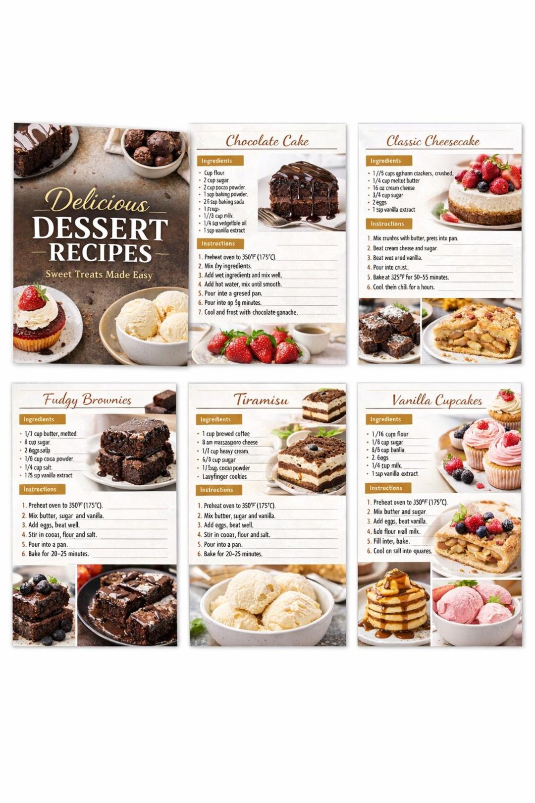 Dessert Recipe Book PDF | Easy Dessert Recipes | Sweet Cookbook ...