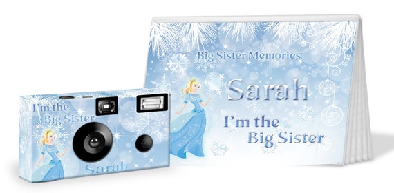 Ice Princess Camera and Photo Album Gift Set-can be Personalized-11 FREE text options-Big Sister Gift, Birthday, Easter, Christmas (PK701) Il_570xn