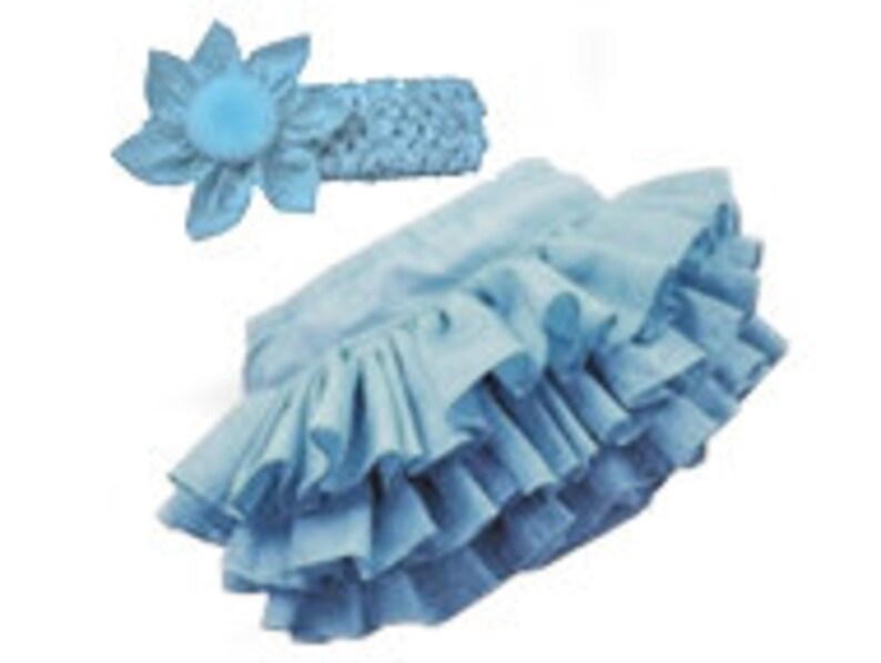 Diaper Cover Infant Bloomer with flowered headband