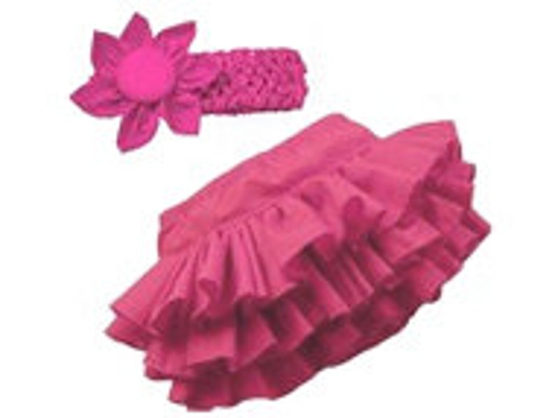 Diaper Cover Infant Bloomer with flowered headband