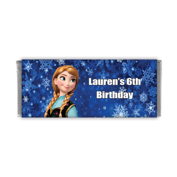 Frozen Anna Birthday Candy Bar Wrappers and Party Supplies - 12 wrappers - FREE PERSONALIZATION, party favors and decorations Il_570xn