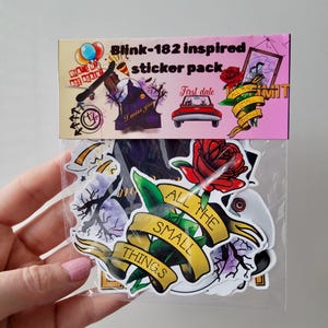 Pop Punk Sticker Pack | Tattoo-Inspired Vinyl Stickers | Y2K Nostalgia & Alternative Art | Pop Punk Die-Cut Stickers | Skater and Emo Decor